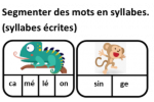 Boîte de Dénombrer les syllabes écrites d'un mot